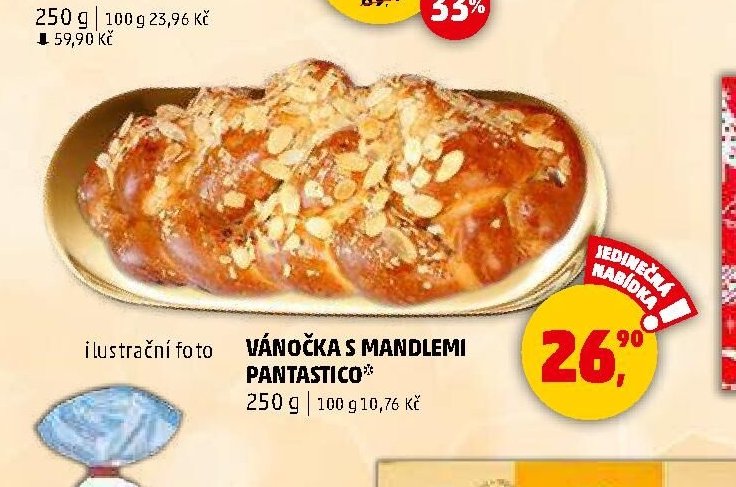 VÁNOČKA S MANDLEMI PANTASTICO