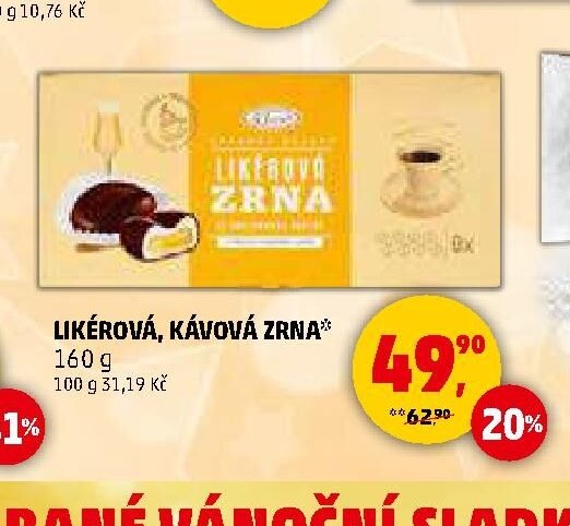 LIKÉROVÁ, KÁVOVÁ ZRNA
