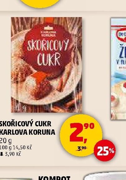 SKOŘICOVÝ CUKR KARLOVA KORUNA