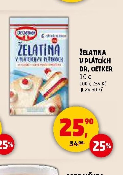ŽELATINA V PLÁTCÍCH DR. OETKER