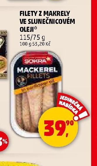 Filety z makrely ve slunečnicovém oleji