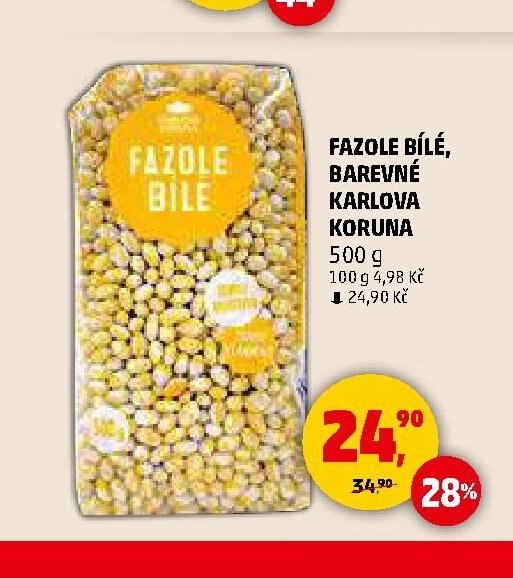 Fazole bílé, barevné Karlova Koruna