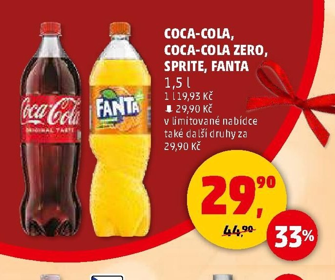 Coca-Cola, Coca-Cola Zero, Sprite, Fanta 1,5 l