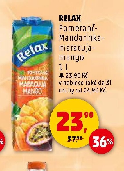 Relax Pomeranč-Mandarinka-maracuja-mango 1 l