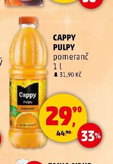 Cappy Pulpy pomeranč 1 l