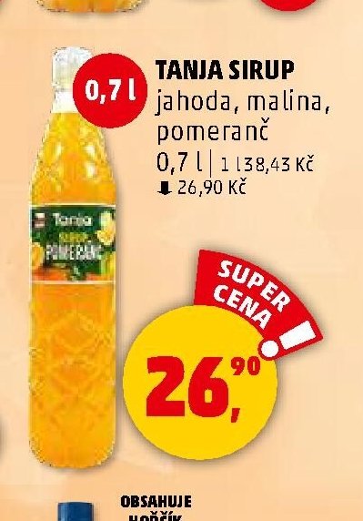 Tanja sirup 0,7 l
