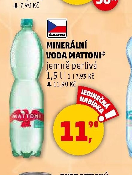 Minerální voda Mattoni 1,5 l