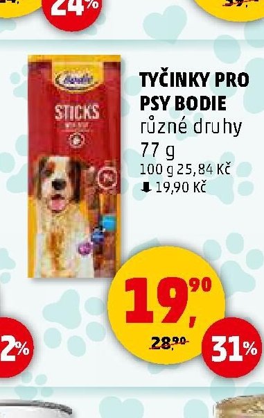Tyčinky pro psy Bodie 77 g