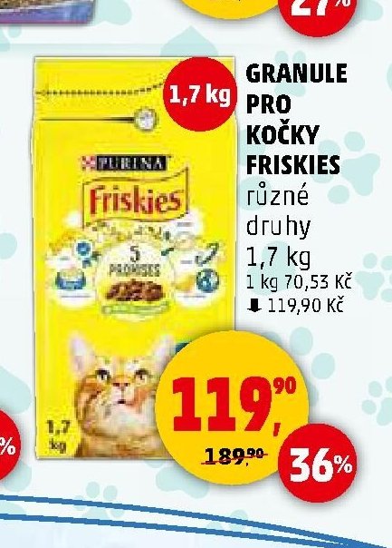 Granule pro kočky Friskies 1,7 kg