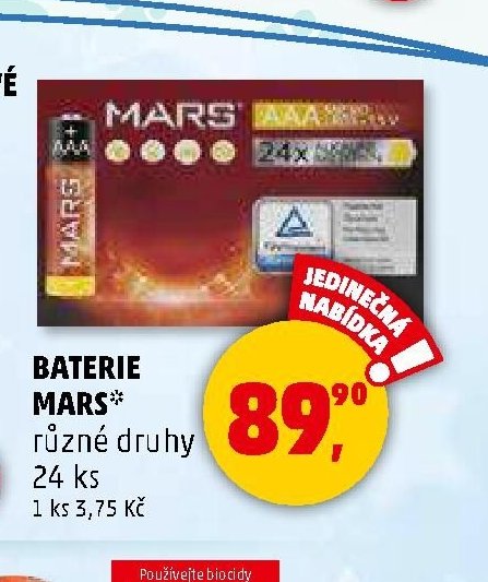 Baterie Mars 24 ks