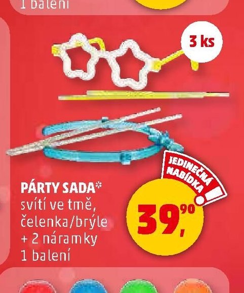 PÁRTY SADA svítí ve tmě