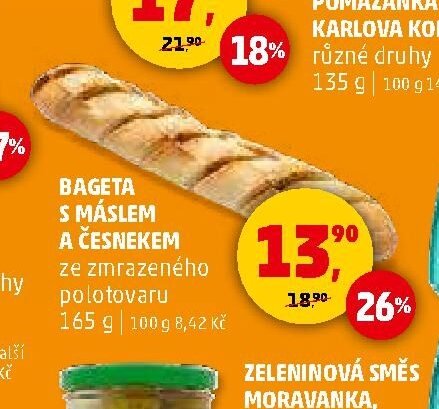 Bageta s máslem a česnekem