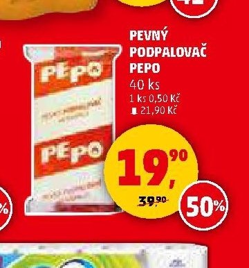 Pevný podpalovač Pepo
