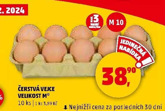Čerstvá vejce velikost M
