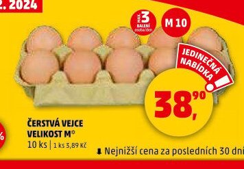 ČERSTVÁ VEJCE VELIKOST M