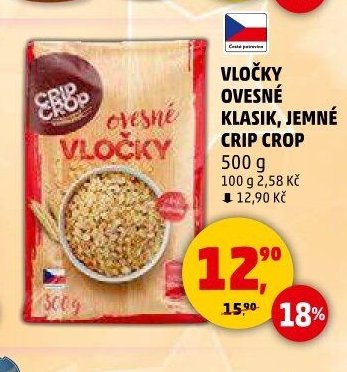 Vločky ovesné klasik, jemné Crip Crop