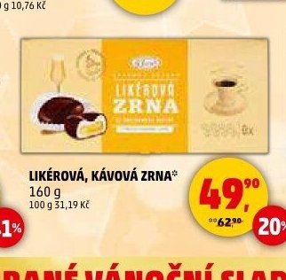 LIKÉROVÁ, KÁVOVÁ ZRNA