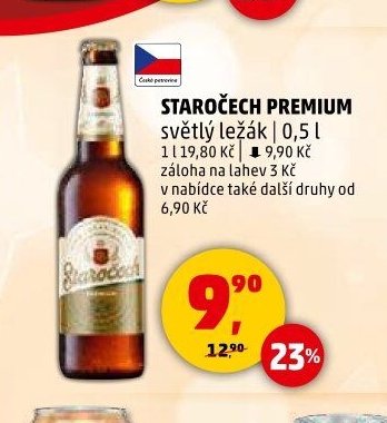 Staročech Premium světlý ležák 0,5 l