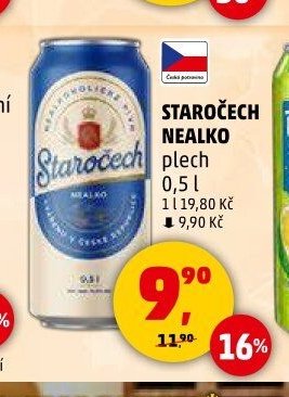 Staročech Nealko plech 0,5 l