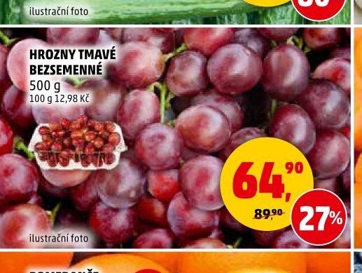 Hrozny tmavé bezsemenné
