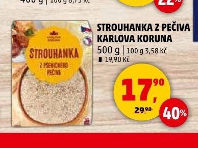STROUHANKA Z PEČIVA KARLOVA KORUNA