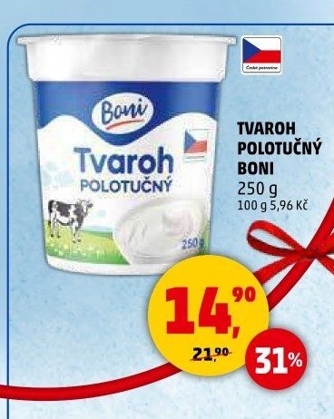 Tvaroh polotučný Boni