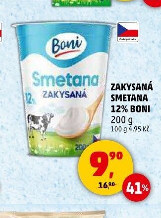 Zakysaná smetana 12% Boni