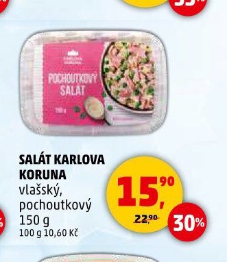 Salát Karlova Koruna vlašský, pochoutkový