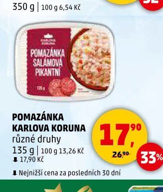 Pomazánka Karlova Koruna