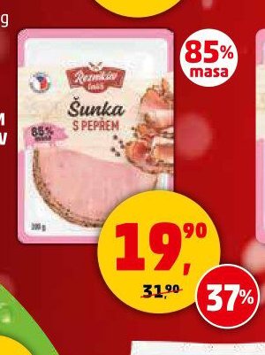 ŠUNKA S PEPŘEM ŘEZNÍKŮV TALÍŘ 100 g
