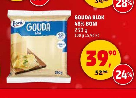 GOUDA BLOK 48% BONI 250 g