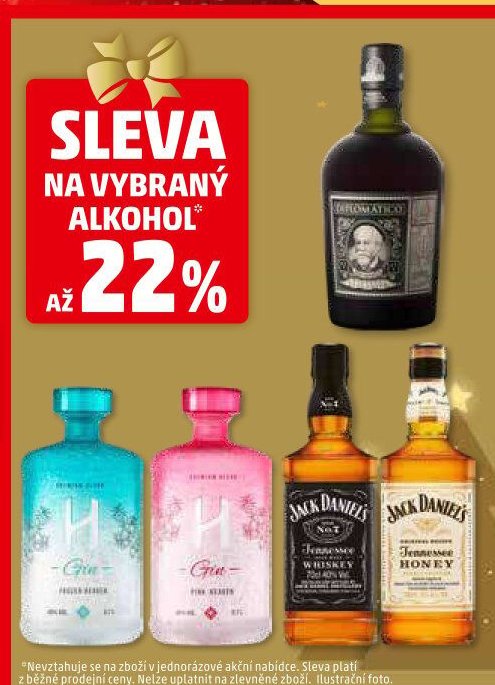 Vybraný alkohol (H Gin, Jack Daniel's)