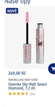 MAYBELLINE NEW YORK řasenka Sky High Space Diamond, 7,2 ml