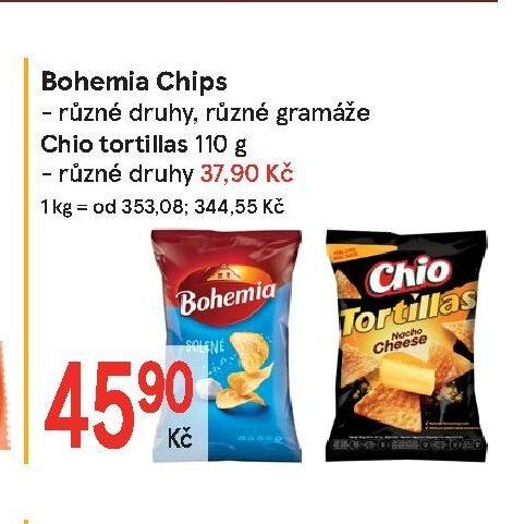 Bohemia Chips, Chio tortillas 110 g