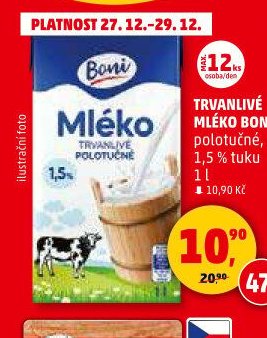 Trvanlivé mléko Boni