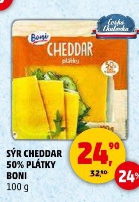 SÝR CHEDDAR 50% PLÁTKY BONI