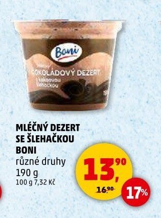 MLÉČNÝ DEZERT SE ŠLEHAČKOU BONI
