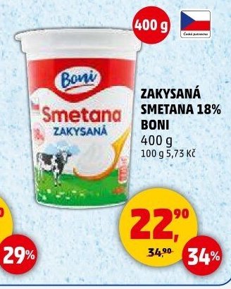 ZAKYSANÁ SMETANA 18% BONI