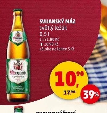 Svijanský Máz světlý ležák 0,5 l