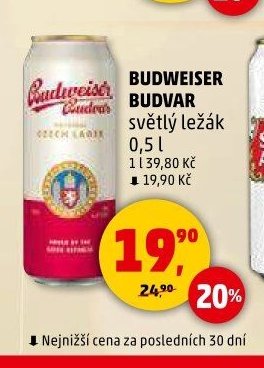 Budweiser Budvar světlý ležák 0,5 l