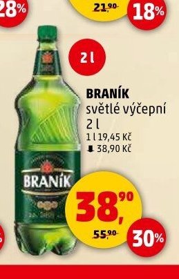 Braník světlé výčepní 2 l