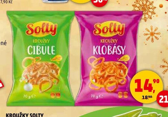 KROUŽKY SOLTY cibulové, klobásové 70 g