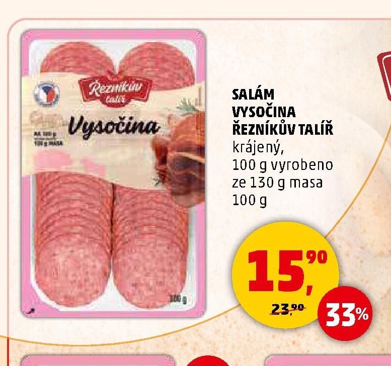 SALÁM VYSOČINA ŘEZNÍKŮV TALÍŘ
