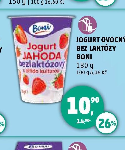 JOGURT OVOCNÝ BEZ LAKTÓZY BONI