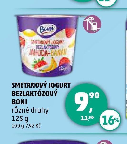 SMETANOVÝ JOGURT BEZ LAKTÓZY BONI