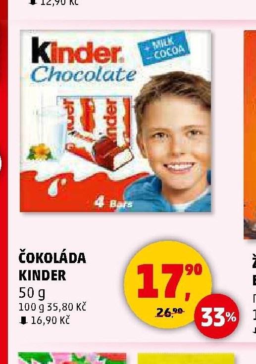 ČOKOLÁDA KINDER