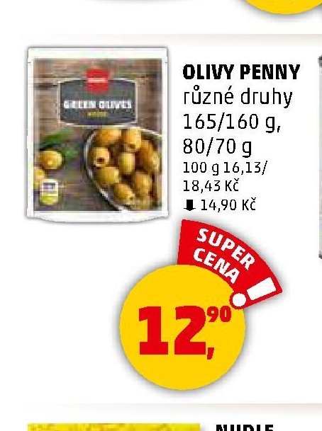 OLIVY PENNY různé druhy 165/160 g, 80/70 g
