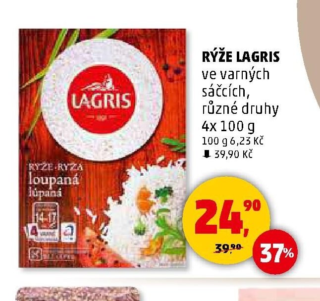RÝŽE LAGRIS ve varných sáčcích, různé druhy