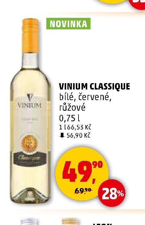 VINIUM CLASSIQUE bílé, červené, růžové