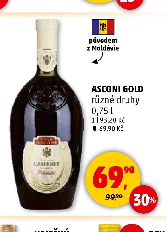 ASCONI GOLD různé druhy